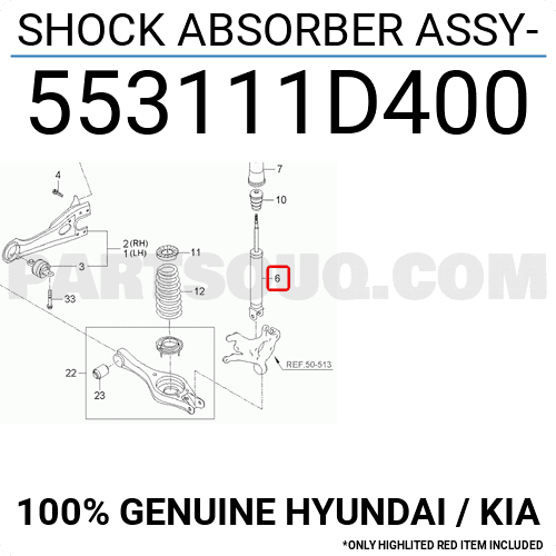 Giảm Xóc Sau Kia Carens / rondo Mã phụ tùng 553111D400