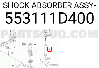 Giảm Xóc Sau Kia Carens / rondo Mã phụ tùng 553111D400