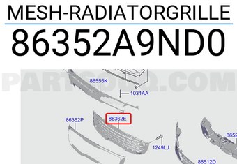 Ca Lăng Kia Grand Sedona Mã phụ tùng 86352a9nd0