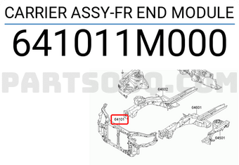 Khung Xương Đầu Xe Kia koup Mã phụ tùng 641011M000