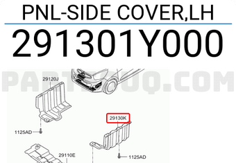 Chắn Bùn Gầm Máy Trái Kia Morning / Picanto Mã phụ tùng 291301Y000