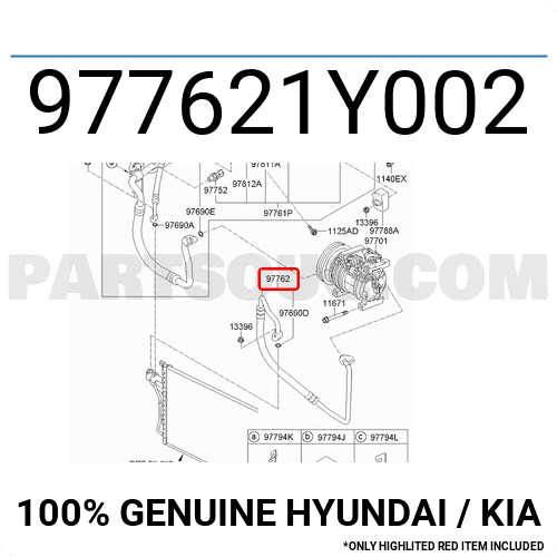 Ti Ô Hạ Áp Điều Hòa Kia Morning / Picanto Mã phụ tùng 977621Y002