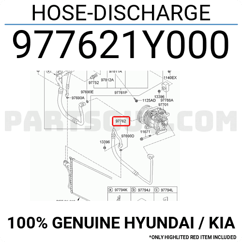 Ti Ô Hạ Áp Điều Hòa Kia Morning / Picanto Mã phụ tùng 977621Y001
