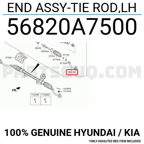 Rotuyn Lái Ngoài Trái Kia K3 Mã phụ tùng 56820A7500
