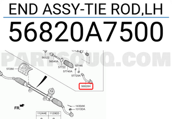 Rotuyn Lái Ngoài Trái Kia K3 Mã phụ tùng 56820A7500
