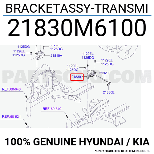 Cao Su Chân Máy Trái Kia Forte / Cerato Mã phụ tùng 21830M6100