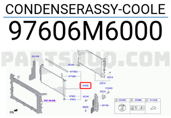 Dàn Nóng Kia Forte / Cerato Mã phụ tùng 97606m6000