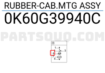 Cao Su Chân Ca Bin Kia K Mã phụ tùng 0K60G39940C