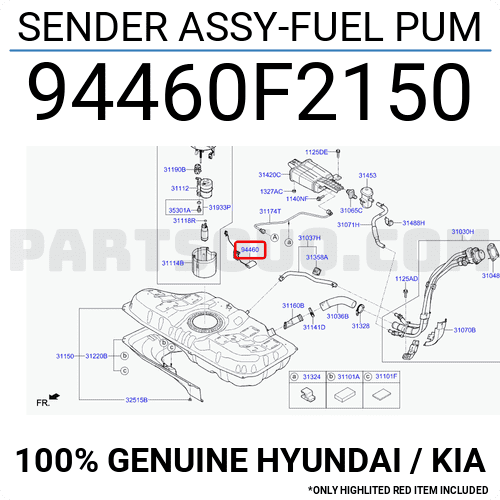 Phao Xăng Kia Forte / Cerato Mã phụ tùng 94460F2150
