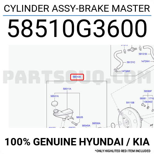 Tổng Phanh Trên Kia Forte / Cerato Mã phụ tùng 58510g3600