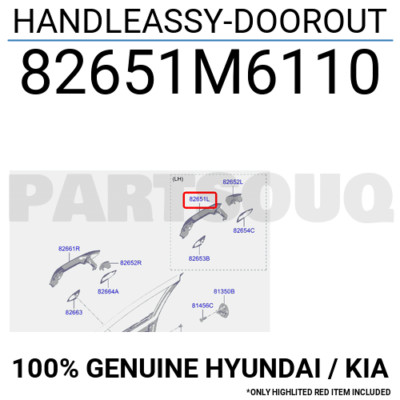 Tay Mở Cửa Ngoài Trái Kia Forte / Cerato Mã phụ tùng 82651m6110