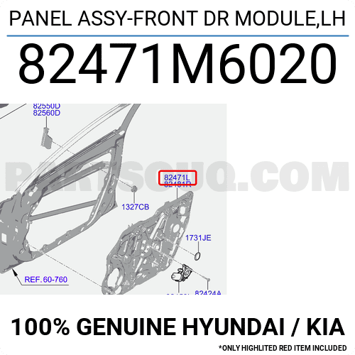 Compa Nâng Hạ Kính Cánh Cửa Trước Trái Kia Forte / Cerato Mã phụ tùng 82471M6020