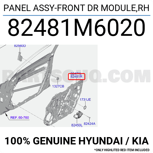 Compa Nâng Hạ Kính Cánh Cửa Trước Phải Kia Forte / Cerato Mã phụ tùng 82481M6020