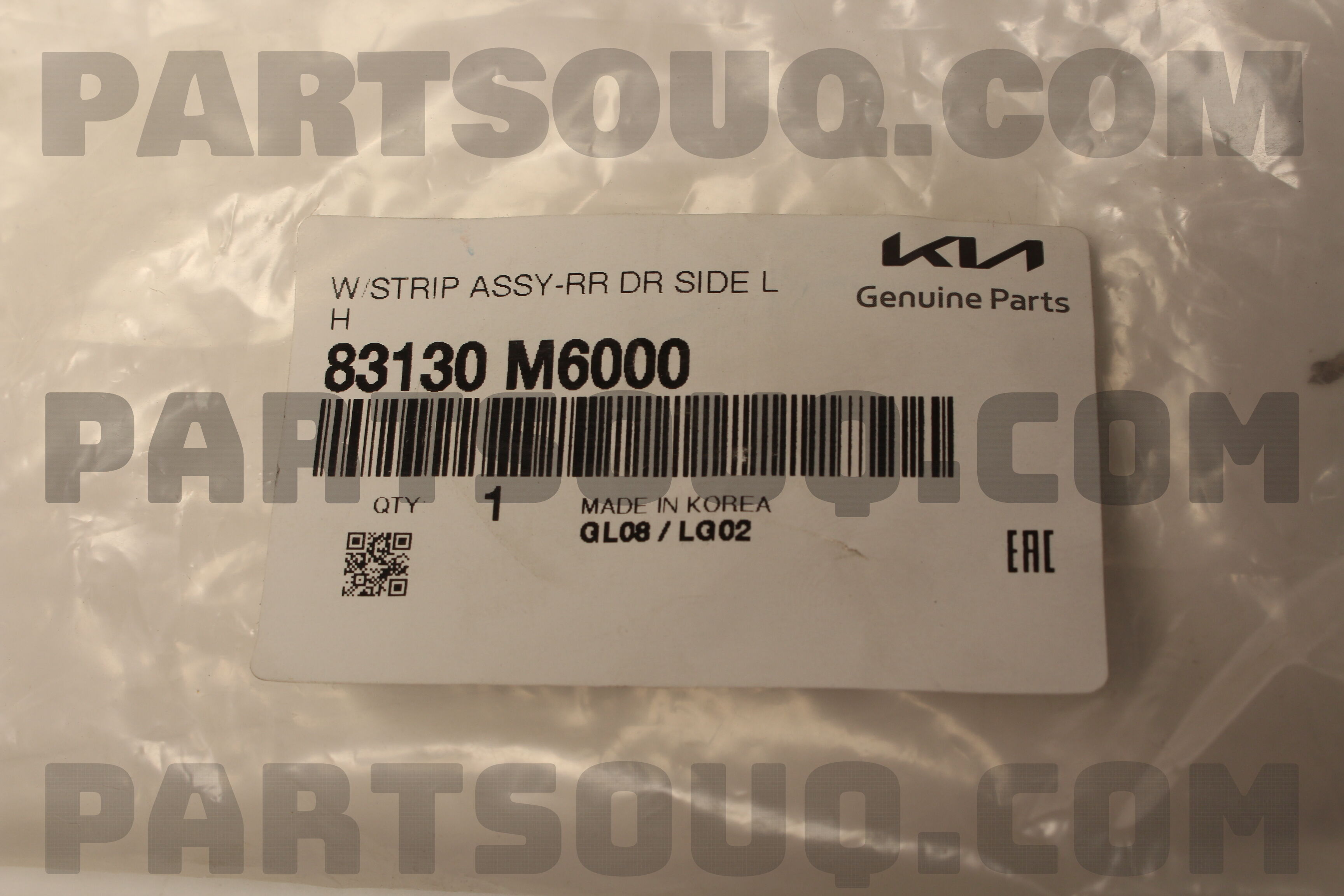 Gioăng Cánh Cửa Sau Trái Kia Forte / Cerato Mã phụ tùng 83130M6000