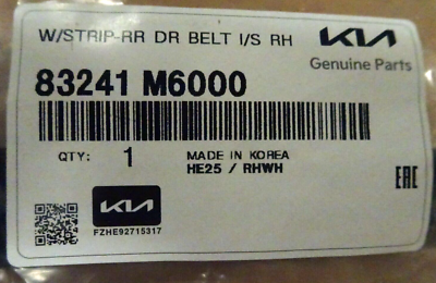 Nẹp Chân Kính Cánh Cửa Trong Sau Phải Kia Forte / Cerato Mã phụ tùng 83241M6000