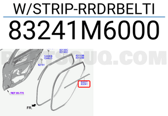 Nẹp Chân Kính Cánh Cửa Trong Sau Phải Kia Forte / Cerato Mã phụ tùng 83241M6000