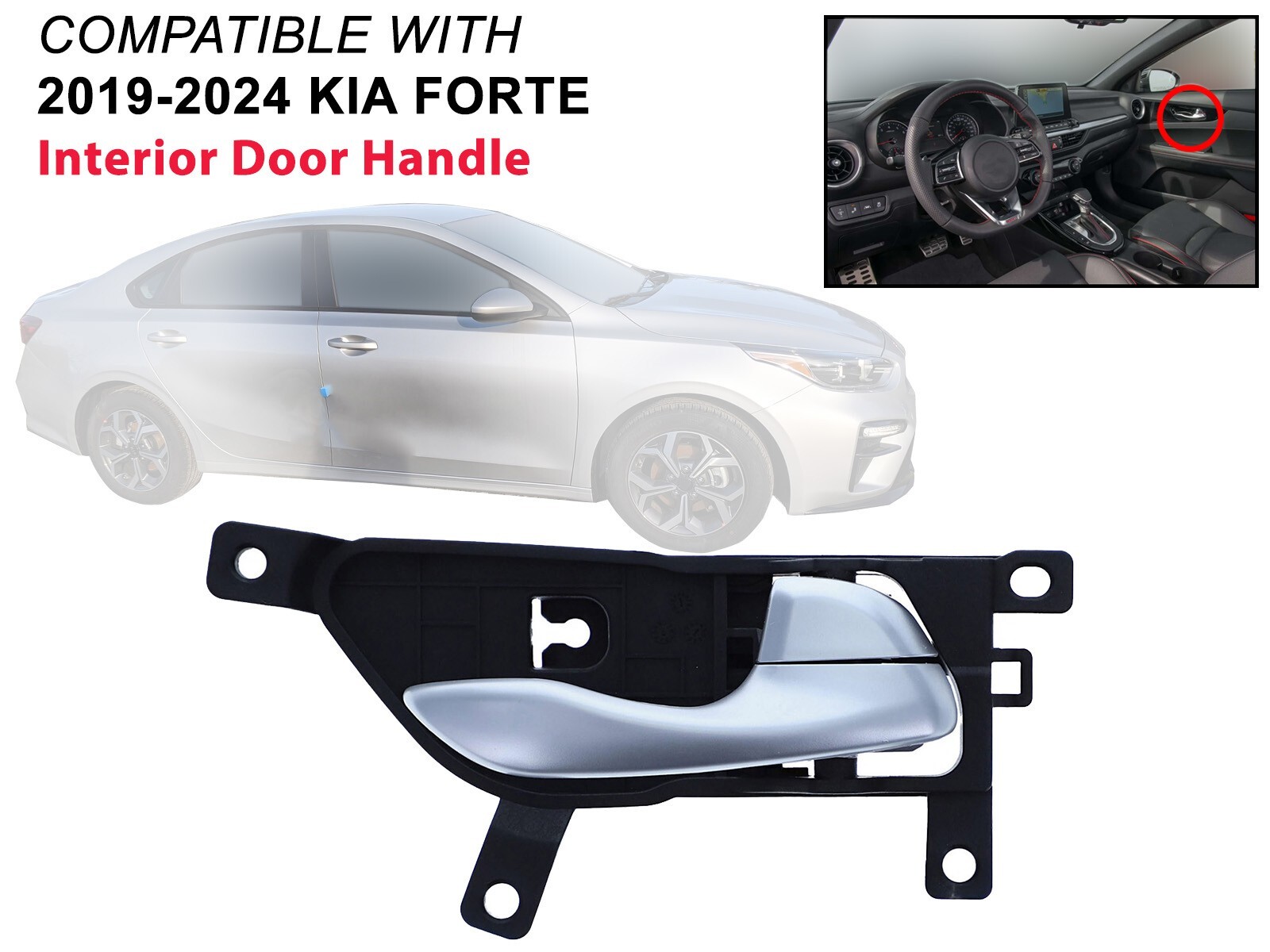 Tay Mở Cửa Trong Phải Kia Forte / Cerato Mã phụ tùng 82620m6010sa1