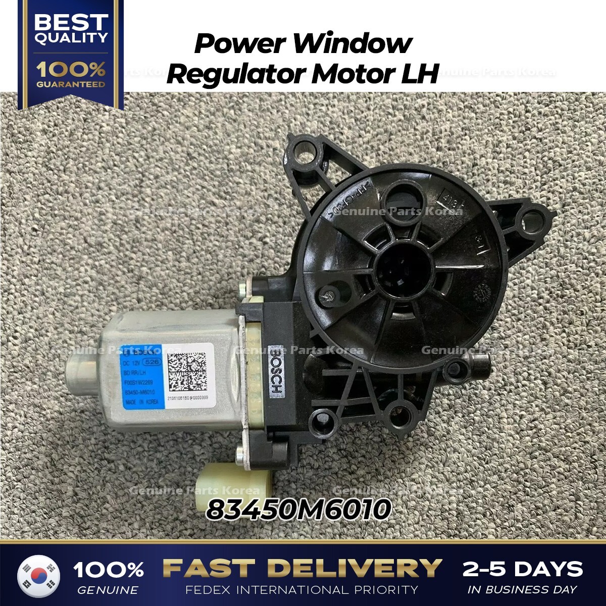 Mô Tơ Lên Xuống Kính Cánh Cửa Sau Trái Kia Forte / Cerato Mã phụ tùng 83450M6010
