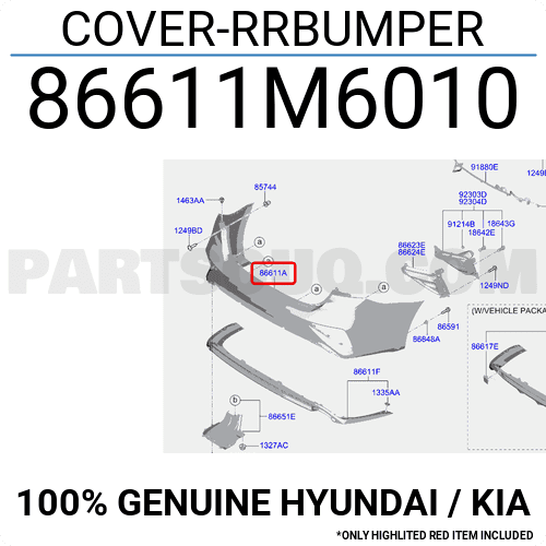 Cản Sau Kia Forte / Cerato Mã phụ tùng 86611M6010