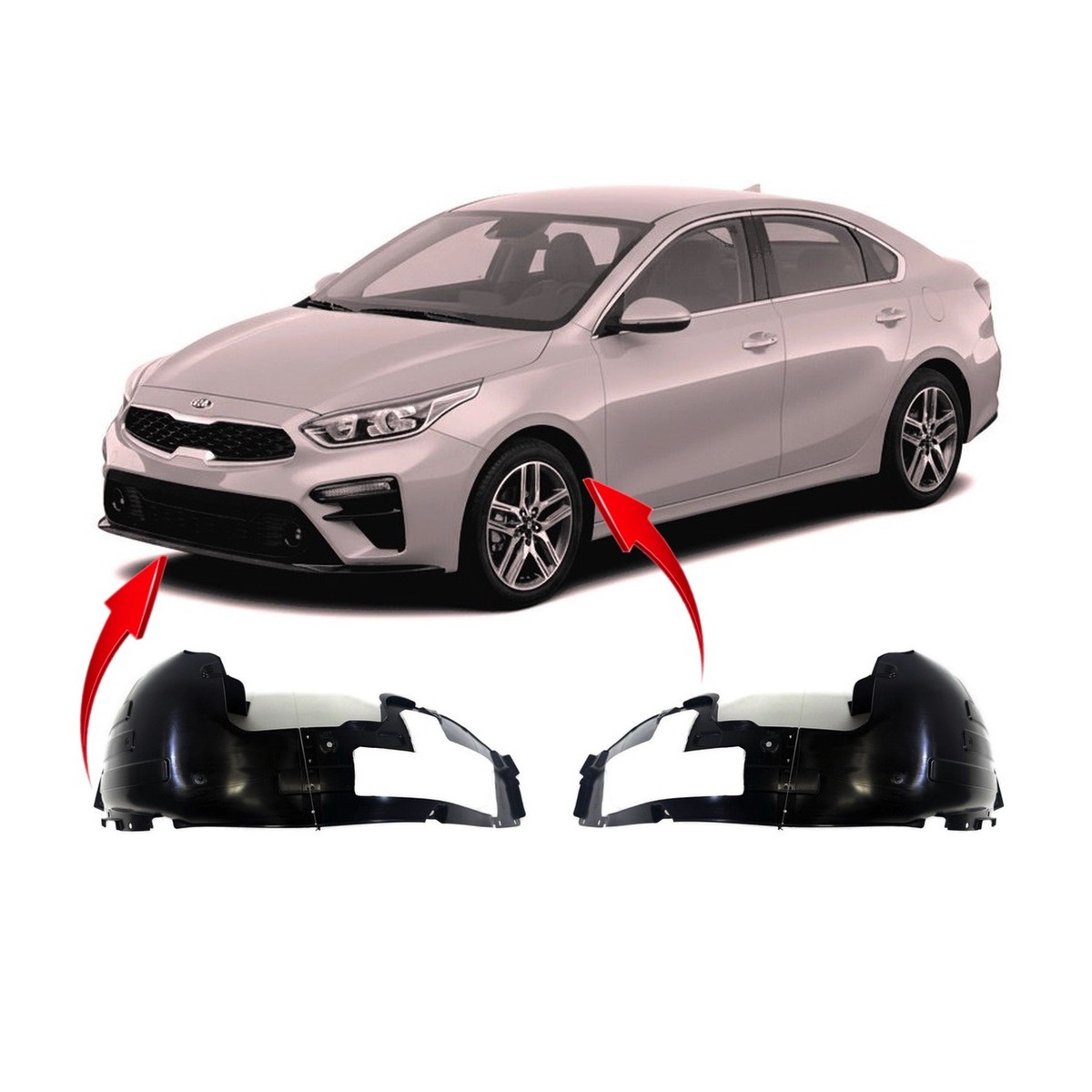 Chắn Bùn Bánh Xe Sau Phải Kia Forte / Cerato Mã phụ tùng 86842M6000