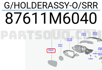 Mặt Gương Chiếu Hậu Trái Kia Forte / Cerato Mã phụ tùng 87611m6040