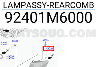 Đèn Hậu Miếng Ngoài Trái Kia Forte / Cerato Mã phụ tùng 92401m6000