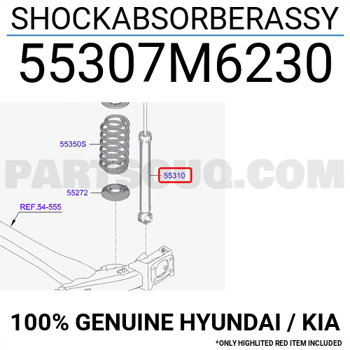 Giảm Xóc Sau Kia Forte / Cerato Mã phụ tùng 55307M6210