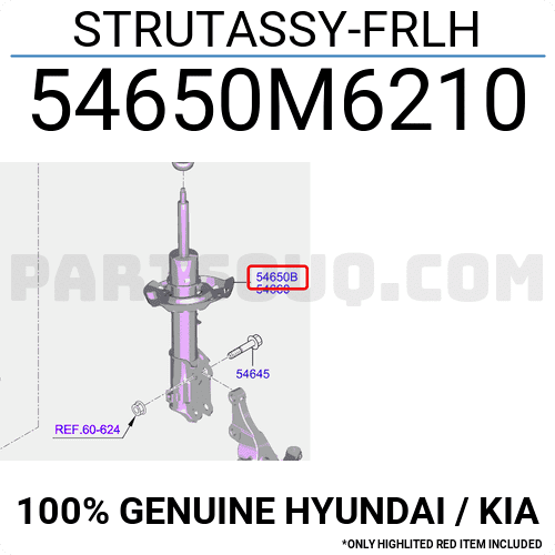 Giảm Xóc Trước Trái Kia Forte / Cerato Mã phụ tùng 54650m6210