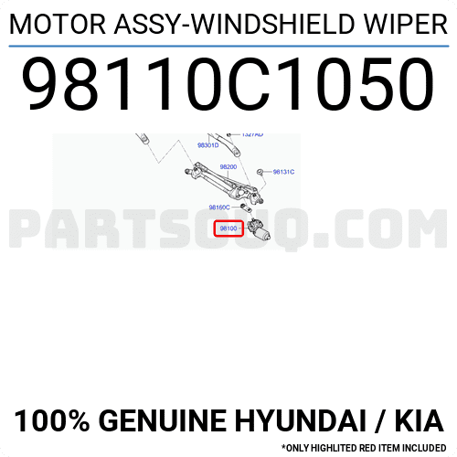 Motor Gạt Mưa Trước Kia Forte / Cerato Mã phụ tùng 98110c1050