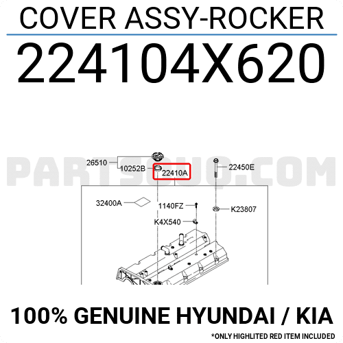Nắp Giàn Cò Kia Bongo Mã phụ tùng 224104X620
