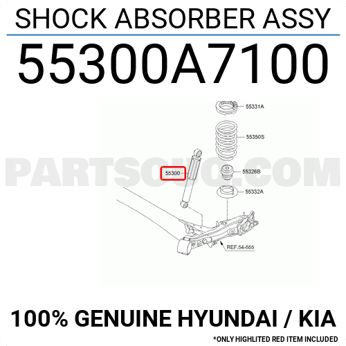 Giảm Xóc Sau Kia K3 Mã phụ tùng 55300a7100