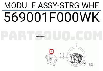 Túi Khí Chính Kia Carens / rondo Mã phụ tùng 569001d000wk