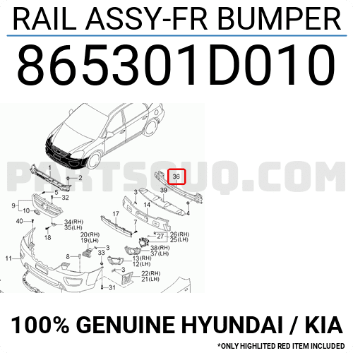 Xương Giằng Đầu Xe Kia Carens / rondo Mã phụ tùng 865301D010