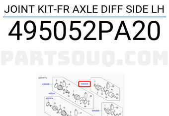 Láp Trong 28X35x33 Kia Sorento Mã phụ tùng 495052PA20