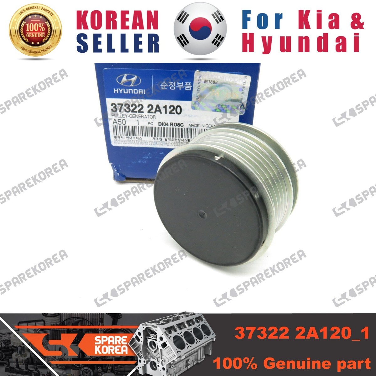 Puly Máy Phát Kia Carens / rondo Mã phụ tùng 373222A120