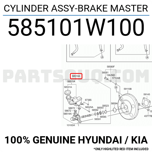 Tổng Phanh Kia Rio Mã phụ tùng 585101W100