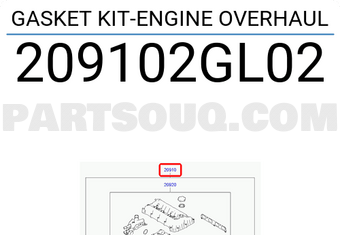 Gioăng Đại Tu 2.0L Kia Sportage Mã phụ tùng 209102GL02