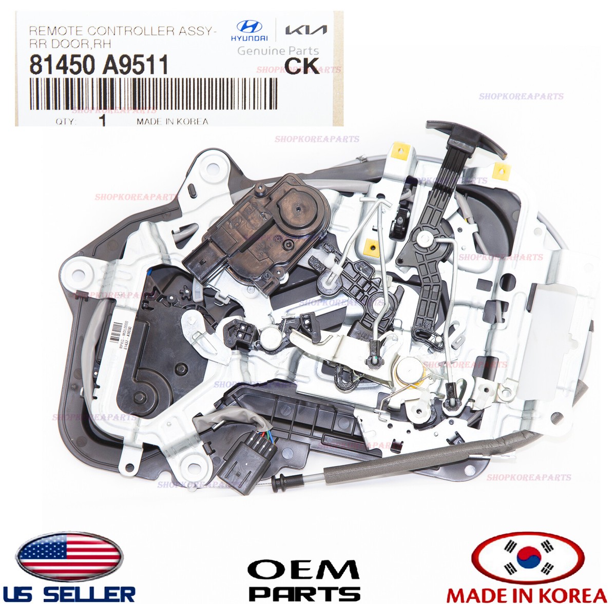 Ổ Khóa Ngậm Cánh Cửa Lùa Sau Phải Kia Grand Sedona Mã phụ tùng 81450A9511