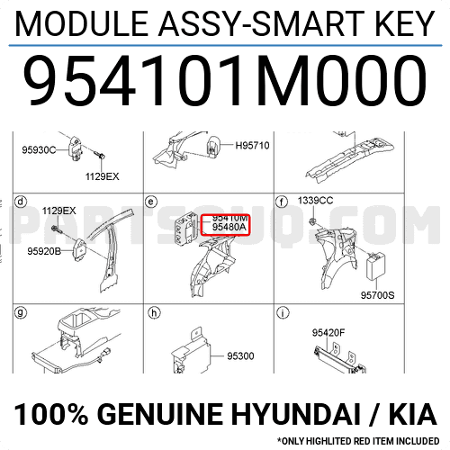 Hộp Bmc Kia Forte / Cerato Mã phụ tùng 954101m101