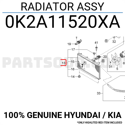 Két Nước Số Sàn Kia Spectra Mã phụ tùng 0K2A11520XA