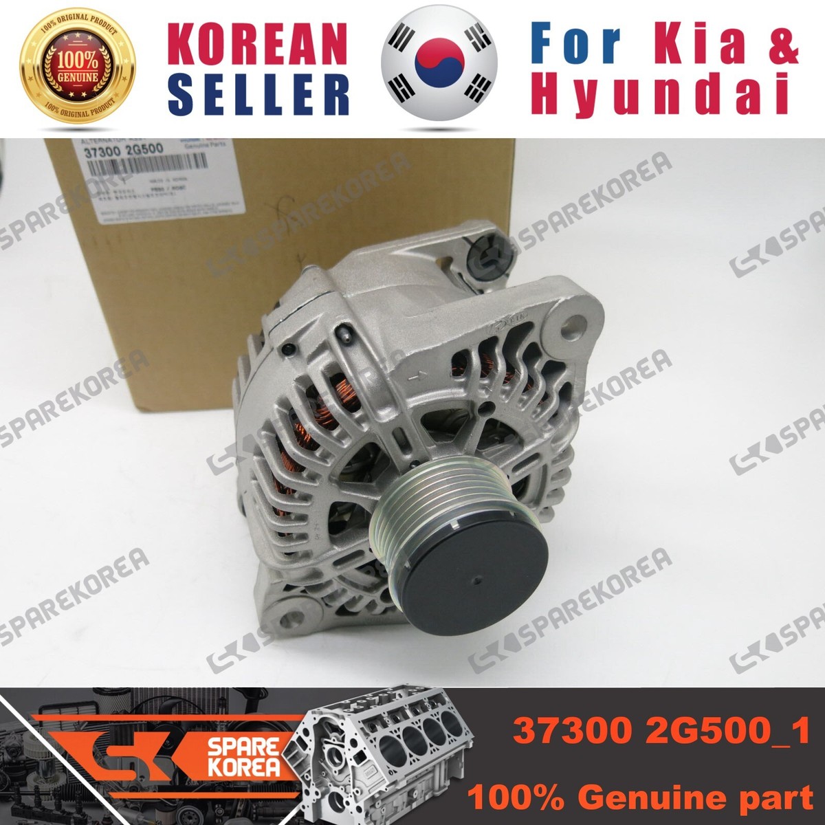 Máy Phát Điện 2.0 - G4kd Kia koup Mã phụ tùng 373002G500