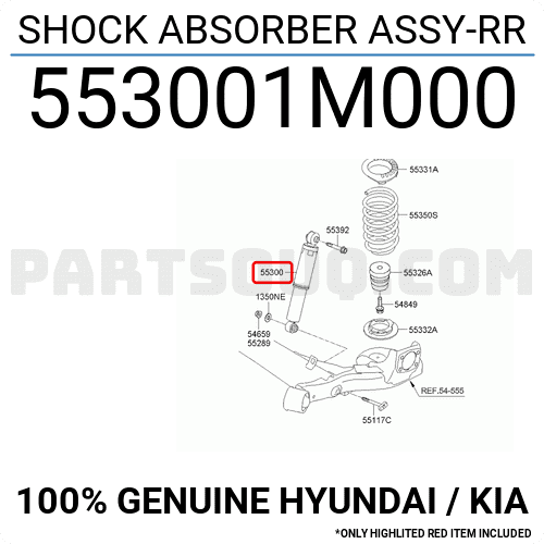 Giảm Xóc Sau Kia Forte / Cerato Mã phụ tùng 553001m000