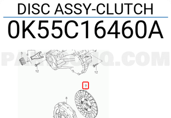 Lá Côn 2.5 Máy Xăng Kia Carnival Mã phụ tùng 0K55C16460B