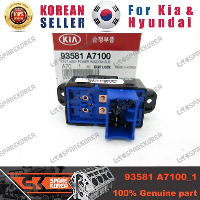 Công Tắc Lên Xuống Kính Cánh Cửa Sau Kia K3 Mã phụ tùng 93581a7100