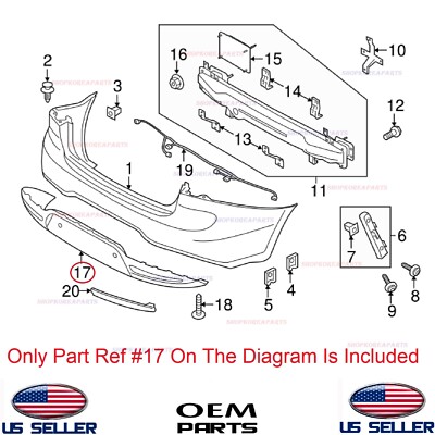 Cản Sau Miếng Dưới Kia Rio Mã phụ tùng 866121W510