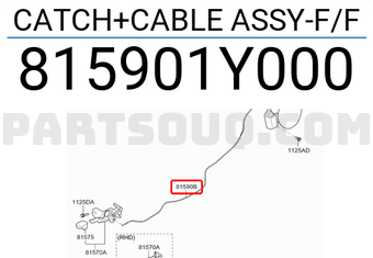 Dây Giật Nắp Bình Xăng Kia Morning / Picanto Mã phụ tùng 815901y000