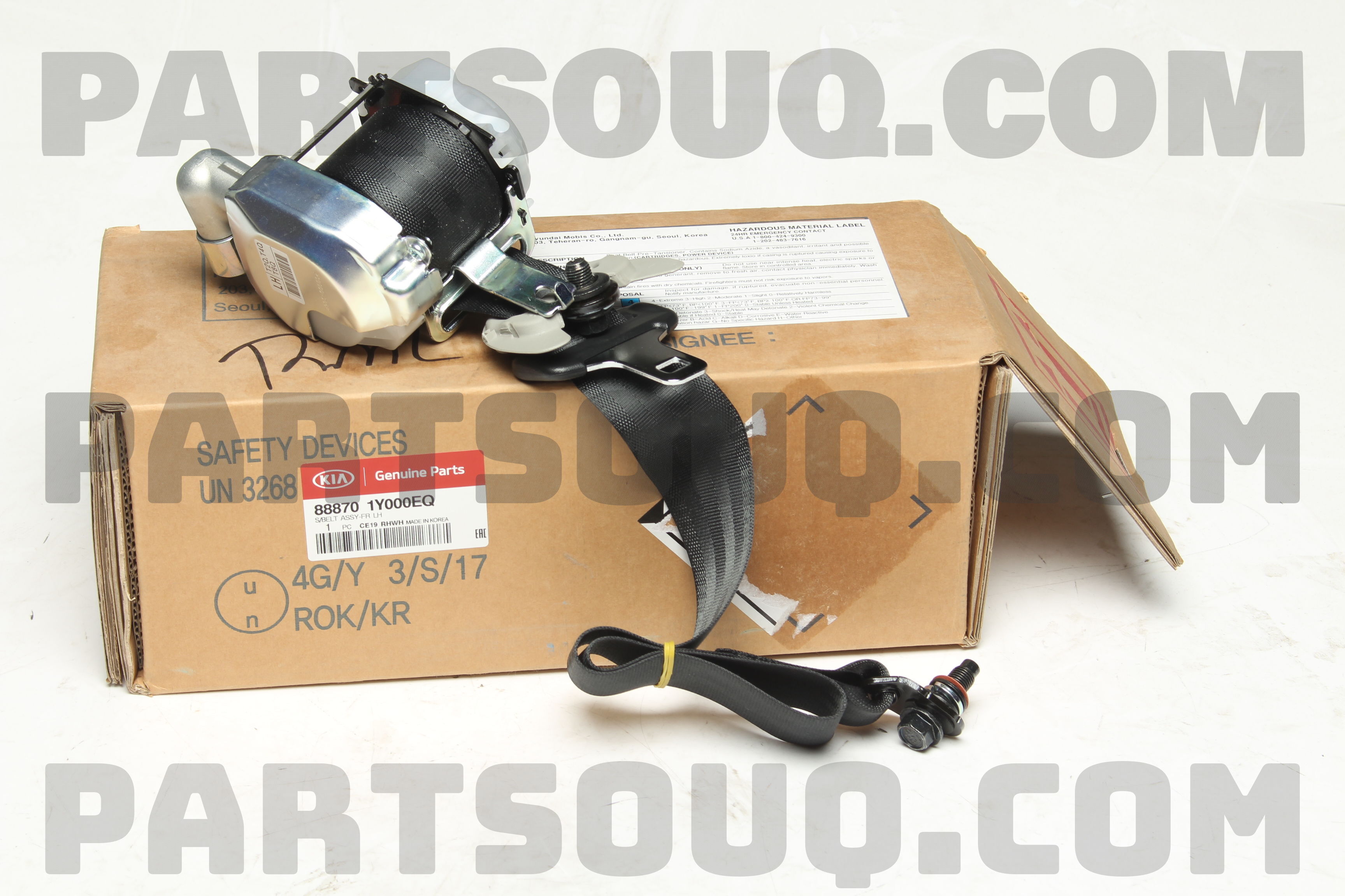 Dây Bảo Hiếm Trước Trái - Màu Đen Kia Morning / Picanto Mã phụ tùng 888701Y000