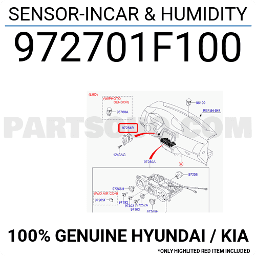 Cảm Biến Khử Mùi Kia Carens / rondo Mã phụ tùng 972701f100