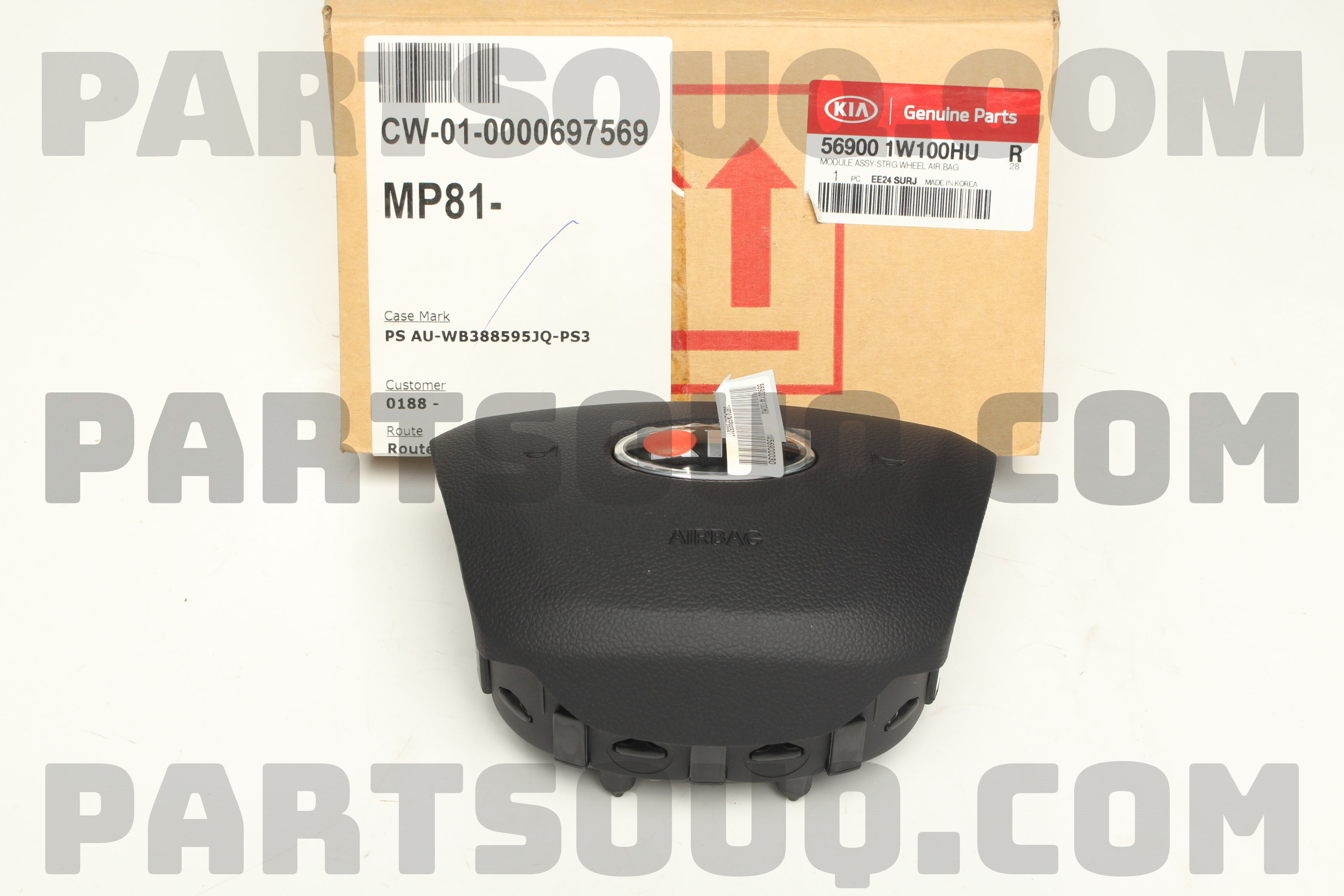 Túi Khí Chính Màu Xám Kia Morning / Picanto Mã phụ tùng 569001Y150GAH