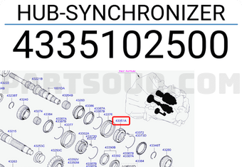 Bánh Răng Sắt Số 3 Phía Sau Kia Morning / Picanto Mã phụ tùng 4335102500